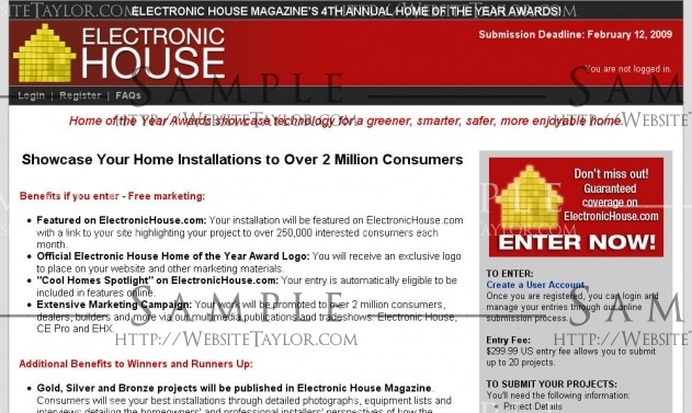 Electronic House Home of the Year Awards: Main Page (February 2009)