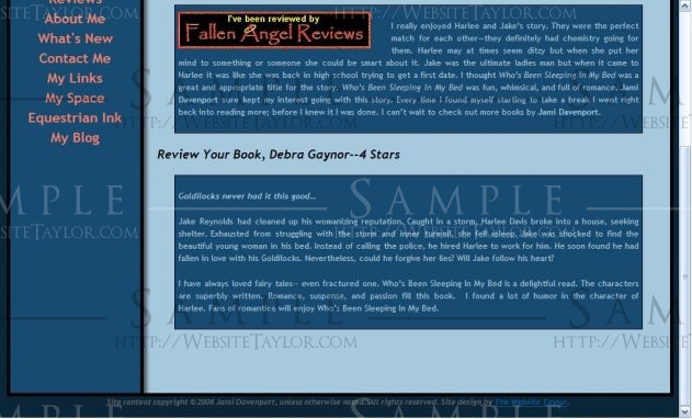 Jami Davenport: Reviews Page (May 2008)