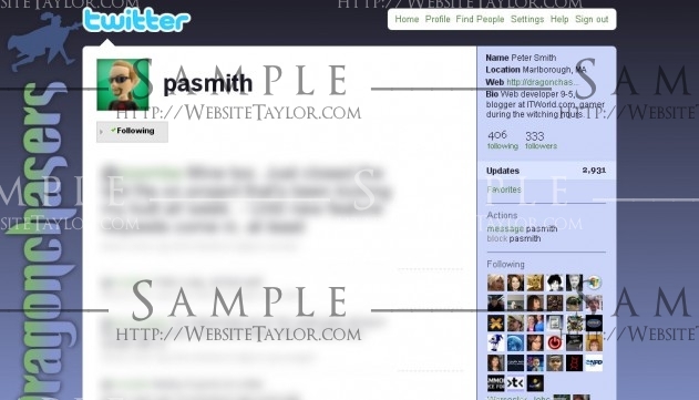 Twitter Theme: pasmith (May 2009)