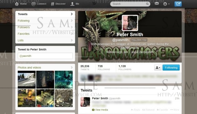 Twitter Theme: pasmith (March 2013)