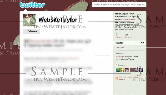 Twitter Theme: WebsiteTaylor (May 2009)