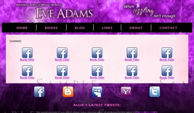 Allie K. Adams: "Eve Adams" Books Page (September 2011)